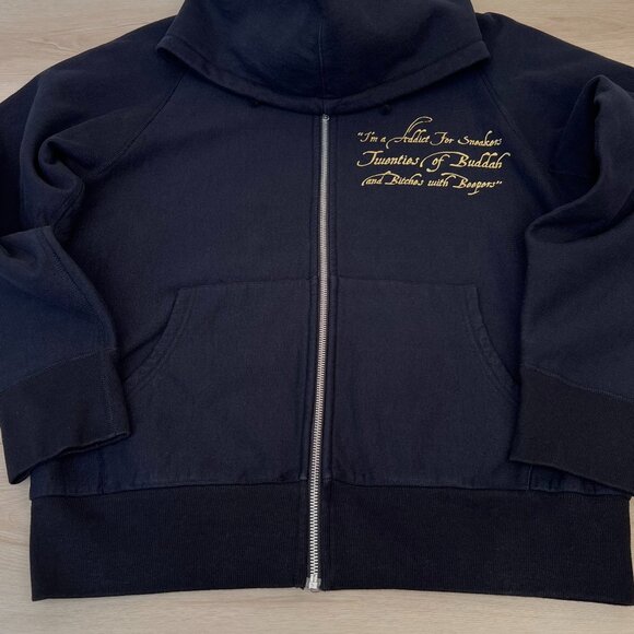 2013 HUF x Nas Limited Edition "N.Y. State of Mind" Zip Up Black Hoodie Men's M - Picture 14 of 16